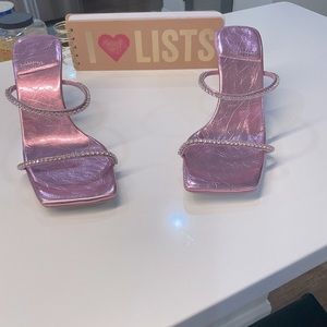 Jeffrey Campbell pink metallic sandal